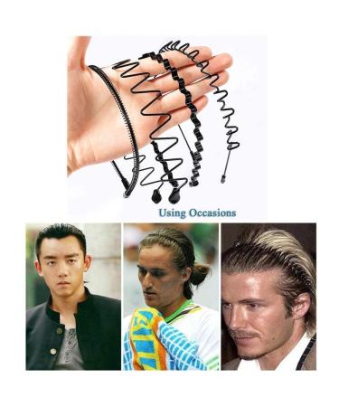 Hair Ties for Men & Women - 6-Piece Wavy Metal Bands - Non-Slip Sports Headbands for Yoga & Outdoor Activities - Unisex Multi-Style Hair Accessories - Buy Online on GoSupps.com