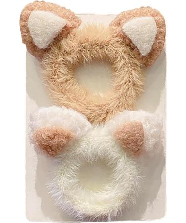 Shop Mllkcao 2-Piece Hair Tie Set - Plush Cat & Bear Ears Anti-Sweet Scrunching Elastic Hair Bands for Girls & Women - Perfect Hair Jewelry A01 - Buy Online on GoSupps.com
