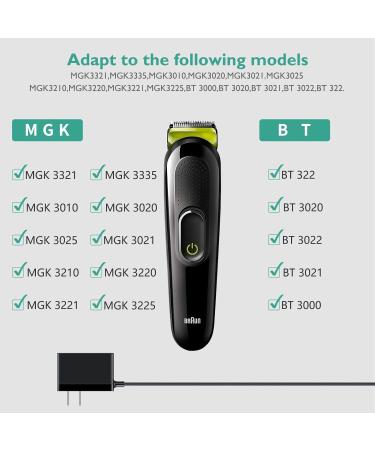 Buy Lnauy Charger for Braun Beard Trimmer MGK3010 MGK3020 MGK3021 & More | Replacement Power Supply Adapter - Fast International Shipping - Buy Online on GoSupps.com