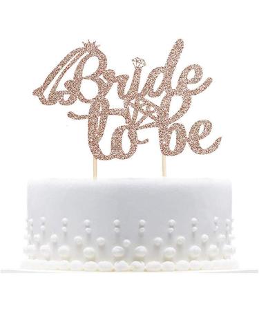 25 Pack Glitter Bride Cake Toppers | Wedding Dress Cupcake Toppers for Bachelorette Party Decorations | International Shipping - Buy Online on GoSupps.com