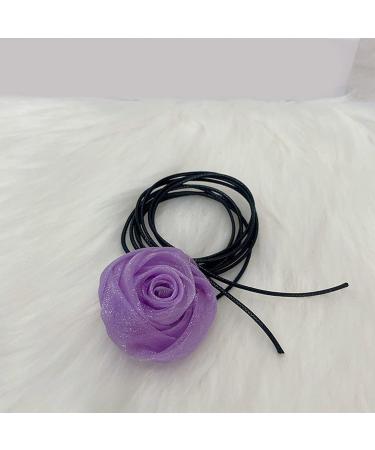 Southjieling 3D Rose Necklace - Versatile Collarbone Chain & Fashionable Simulated Flower Accessory in Beige - Buy Online on GoSupps.com