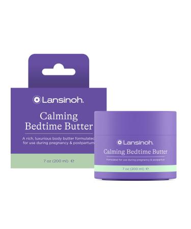 Lansinoh Magnesium Bedtime Butter Body Lotion for Pregnant Moms Calm Magnesium Lotion for Aching Muscles Lotion for Women & Soothing Massage Promote Relaxation Help Ease Cramps 7 oz.
