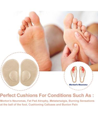 Ball of Foot Cushions - 2 Pairs Anti-Slip Gel Metatarsal Pads for High Heels | Comfort & Support for All-Day Wear - Buy Online on GoSupps.com