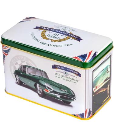 New English Teas Jaguar E-Type Tea Tin - 40 English Breakfast Teabags Earl Grey - Buy Online on GoSupps.com