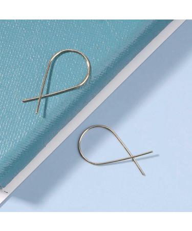 Cross Arc Threader Earrings - Gold Geometric Wire Twist Hoops for Women & Girls | Perfect Gifts - Buy Online on GoSupps.com