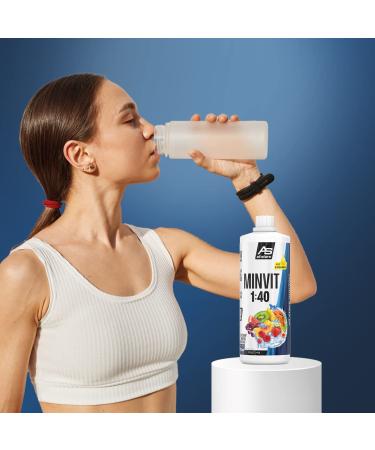 All Stars Minvit Currant Beverage Concentrate 1L - Sugar-Free Sports Drink Syrup with Vitamins & Minerals | Makes 40L | L-Carnitine Infused - Buy Online on GoSupps.com