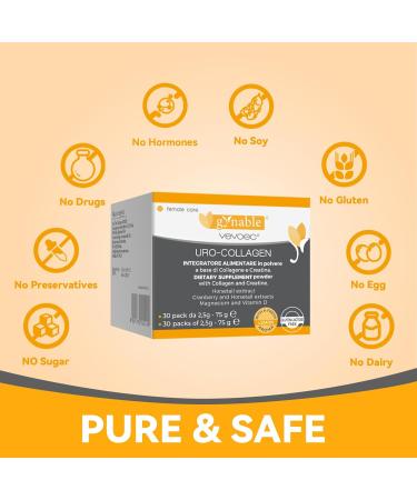 Vevoec Gynable UROCollagen,Bladder Control Supplement for Women,Urinary Tract Health, Strengthen Pelvic Floor Muscles,Urinary Leakage,Female Care,with Creatine,Natural Lemon Flavored - Buy Online on GoSupps.com