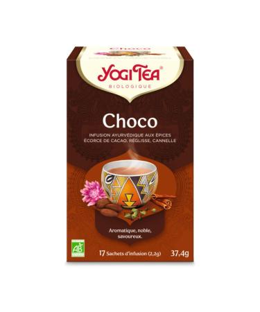 YOGI TEA Choco Bio - Cacao & pices Cha Saveur Chocolat e pic e Bien- tre & Moment Gourmand 17 Sachets