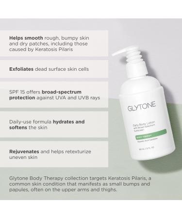 Glytone Daily Body Lotion SPF 15 with Glycolic Acid & Shea Butter - 12 fl. oz - Buy Online on GoSupps.com