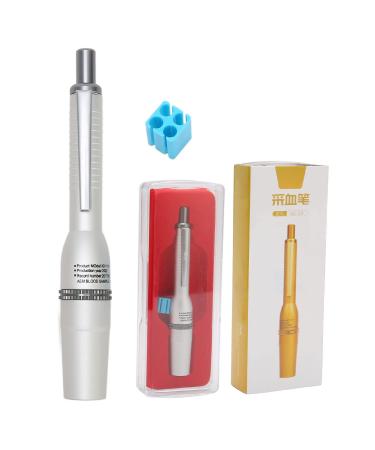 Aluminum Alloy Lancing Device Blood Lancet Pen Blood Sampling Pen Household Blood Sampling Pen for Blood Sugar Monitoring Cupping for Blood Sugar Monitoring Cupping Silver