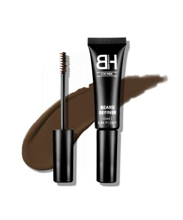 Benny Hancock Beard Colour Filler for Men - 1-Day Washout Beard Filler | Easy Application Shaping Brush for a Thick Well-Groomed Beard & Eyebrows | Vegan & Cruelty-Free Makeup (Dark Brown)
