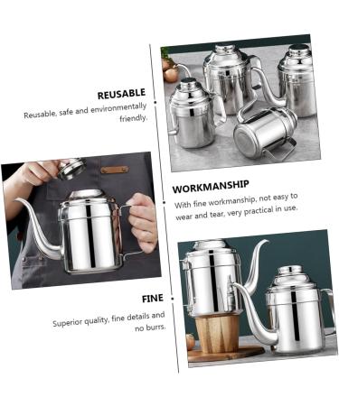 ABOOFAN Oil Can Bacon Grease Container Seasoning Dispenser Metal Soy Sauce Dispenser Oil Storage Bottle Kitchen Storage Container Oil Seasoning Bottle Stainless Steel Oil Bottle 16.5X7X7CM As Shown - Buy Online on GoSupps.com