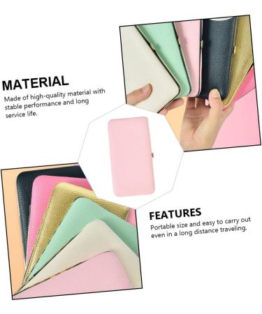 Fomiyes Pink Tweezers Storage Box Case | Eyebrow Tool Organizer | Leather Makeup Container 18x9.8cm | Protective Wimper Box - Buy Online on GoSupps.com