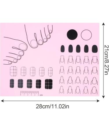 Nail Mat for Nail Tech Manicure Protector Mat for Nail Practice - Nail Manicure Tools Stamping Mat Nail Sticker Guide for Nail Sticker Printing Pink - Buy Online on GoSupps.com