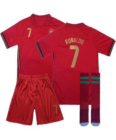 Msteco Portugal Soccer Legend #7 Youth Jersey and Shorts Set - Kids Unisex, 11-12 Years - Buy Online on GoSupps.com