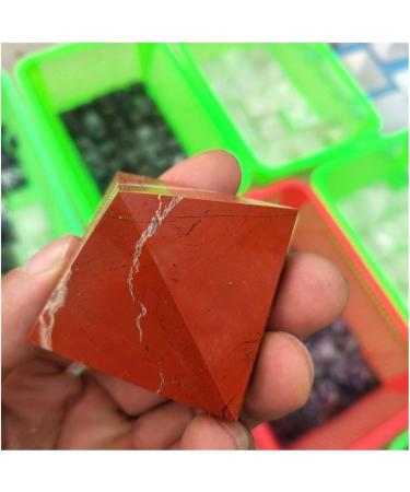 Natural Red Jasper Stone Quartz Crystal Pyramid Reiki Home Decoration Full of Texture - Buy Online on GoSupps.com