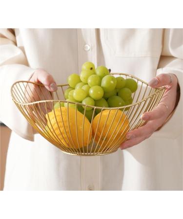 Fruit Basket Fruit Bowl Metal Wire Fruit Bowl Rounded Square Fruit Basket Fruit Stand Serving Bowls for Kitchen Counter Countertop Kitchen Organizers and Storage (Color : A Size : 27 * 11.5 * 10cm) - Buy Online on GoSupps.com