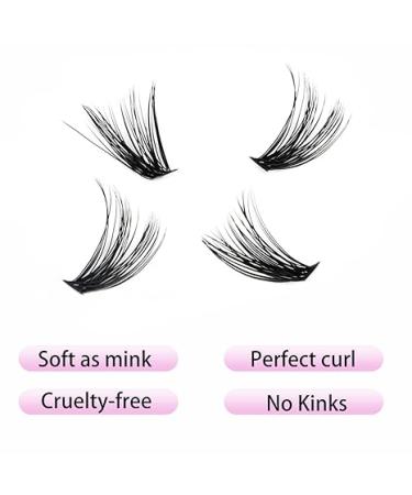 LAUBESS - Cluster Lashes 240pcs 40D DIY Eyelash Extension D Curl Long Individual Lashes Mixed Tray Faux Mink Lash Clusters Extensions 0.07 0.10 Black - 40D-0.07D-9-16mm - Buy Online on GoSupps.com
