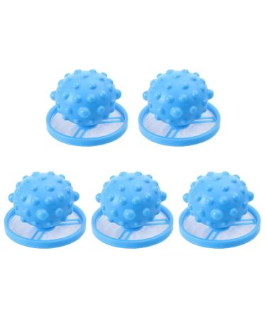 emlovosy Wash Cleaning Ball Laundry Ball Stain Removal Tool Filtering Anti-Deformed Blue 5pcs
