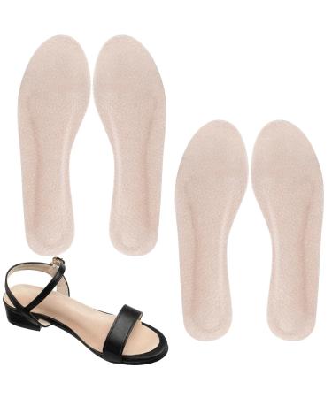 2 Pairs High Heel Inserts Women Adhesive Pigskin Cushioning Insoles Relief Pain Invisible Arch Support Shoe Insoles Anti-Slip for Sandals Flats Dress Shoes Breathable Odorless Shoes Insert US 6-7 S(US5-7)