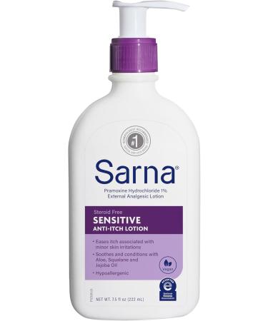 Sarna Sensitive Steroid-Free Anti-Itch Lotion for Dry Irritated Skin, Fragrance free - 7.5 Fl Oz - Buy Online on GoSupps.com