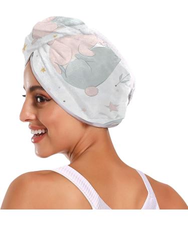Rabbit The Moon Hair Towel 2 Pack - Super Absorbent Quick Dry Hair Turbans for Women & Girls - Buy Online on GoSupps.com