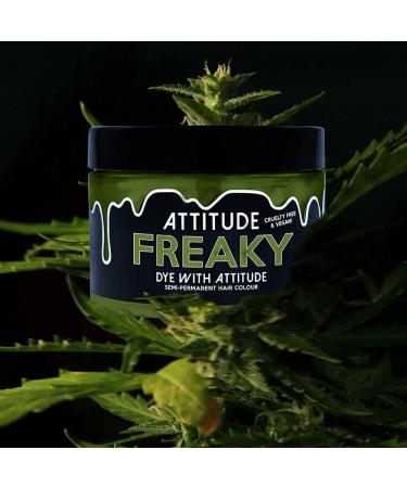 Attitude Semi-Permanent Hair Dye Cream - Vegan Freaky Olive 135ml | Perfect for Cosplay Carnival & Motto Parties | Olive Green Hair Color - Buy Online on GoSupps.com