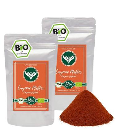 Azafran ORGANIC Cayenne pepper ground as powder 500g 500 g (1 pack)