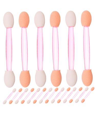 100pcs Eye Shadow Stick Eyeshadow Sticks Sponge Eyeshadow Stick Makeup Dual-side Eyeshadow Eye Shadow Brush Eyeshadow Cosmetic Dual-ended Eye Stick 7.5x0.5cm Pink