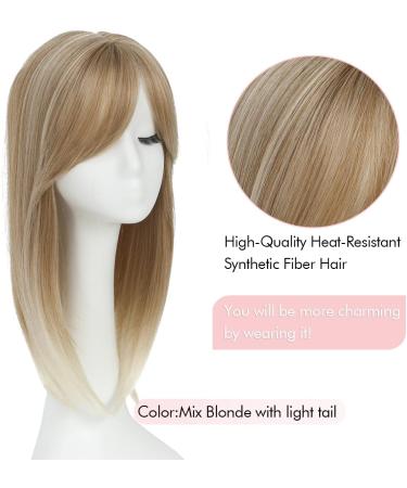 18 inch Hair Topper for Thinning Hair | Women's Hair Pieces for Extra Volume | Natural Straight Blend Blonde | Super Soft Feel | 6.5x6.5 Inch - Buy Online on GoSupps.com