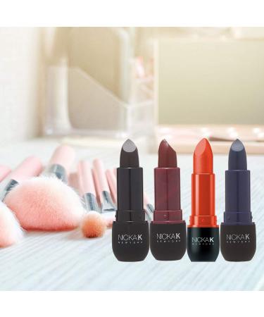 NICKA K Vivid Matte Lipstick NMS07 Black - Long-Lasting Lip Color - 1 Count - Buy Online on GoSupps.com