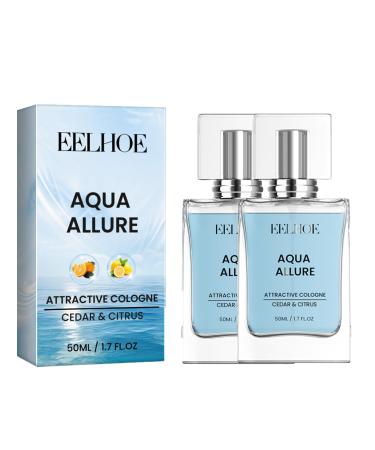 Pheromone Cologne for Men-Charm Cologne for Men - Hypnosis Cologne Fragrances for Men Cologne for Men to Attract Woman Eau de Toilette Enhanced Fragrances Perfume-50ML (AQUA ALLURE-2 Pack)
