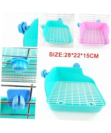 BESPORTBLE Rabbit Potty Trainer Hamster Litter Chinchilla Potty Trainer Corner Lacework Potty Trainer Cage Pink - Buy Online on GoSupps.com