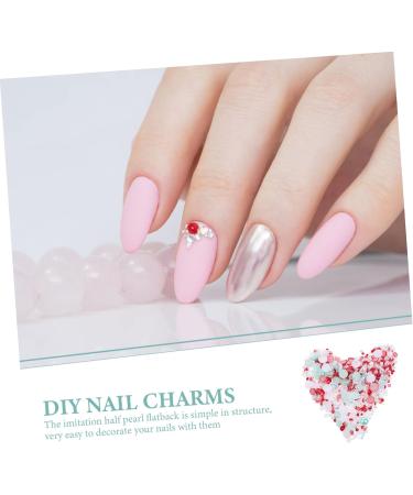 minkissy 5pcs 1 Nail Resin Drill Nail Decorations for Nail Art Nail Jewelry Nail Art Decoration Nail Accessories Nails Decoration House Accessories for Home Pearlescent Decorative Nails 0.8X0.8cmx5pcs As Shown 2x5pcs - Buy Online on GoSupps.com