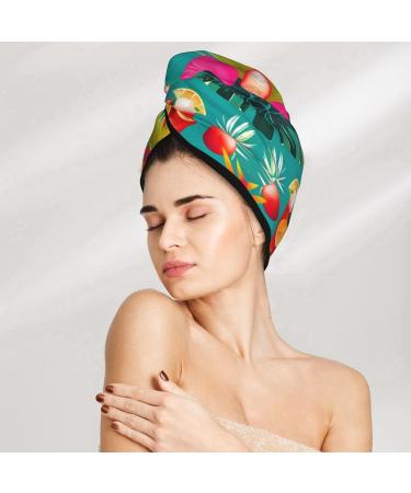 Tropical Cocktails Coral Velvet Dry Hair Cap - Anti Frizz Ideal for Curly Long & Thick Hair International Shipping Available - Buy Online on GoSupps.com