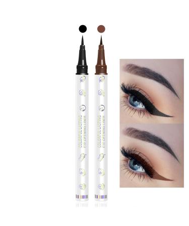 DekRion Black Eyeliner & Brown Eyeliner Set  Waterproof Liquid Eyeliner Quick Drying Long-lasting Eye Liners for Women Makeup Tool Easy To Use Eyeliner Liquid Set - Buy Online on GoSupps.com