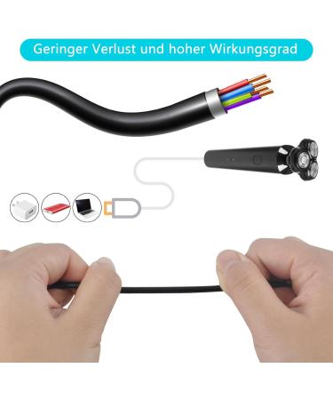 5V USB Mesh Cable Razor Charger Set | 7 Plugs USB Adapter for Remington & Philips Razors | Compatible with All Electric Haircut Devices - Buy Online on GoSupps.com