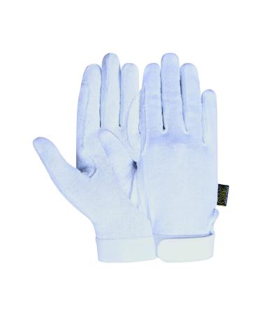 AK Cotton Grip Horse Riding Gloves AKRS-8485 (White, M)