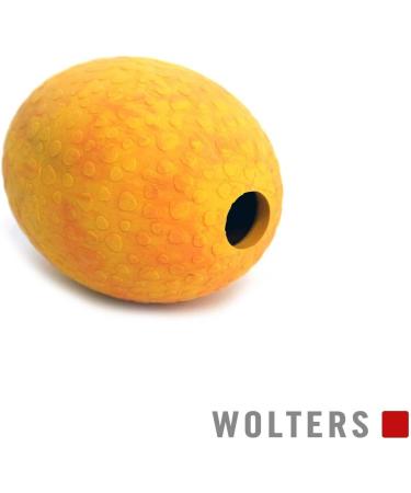 Wolters Natural Rubber Ostrich Egg - Mango Color Size M 80x60mm with Rope - Durable & Eco-Friendly - Buy Online on GoSupps.com