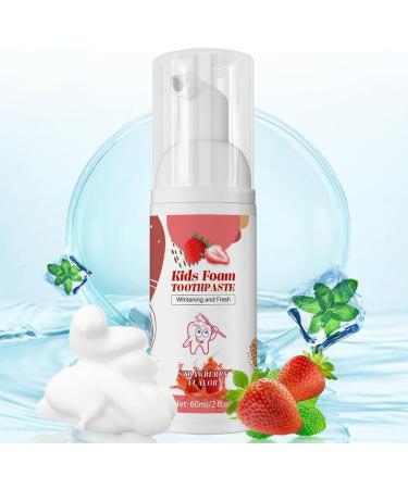Buy Children's Foam Toothpaste - Strawberry Flavor 60ml | Kids Mousse Toothpaste for U-Shaped Toothbrush - Buy Online on GoSupps.com