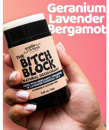 Frankie & Myrrh B!#ch Block Deodorant 2-Pack | Bergamot Geranium Lavender | Natural with Essential Oils | Aluminum-Free (256 oz) | Paraben & Phthalate Free Bitch Blend 1.33 Ounce (Pack of 2) - Buy Online on GoSupps.com