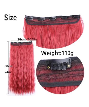 Iluu #27 Honey Blonde Clip-In Hair Extensions - 24 Deep Corn Wave Curly 110g Heat-Resistant Synthetic for Parties - International Shipping Available - Buy Online on GoSupps.com