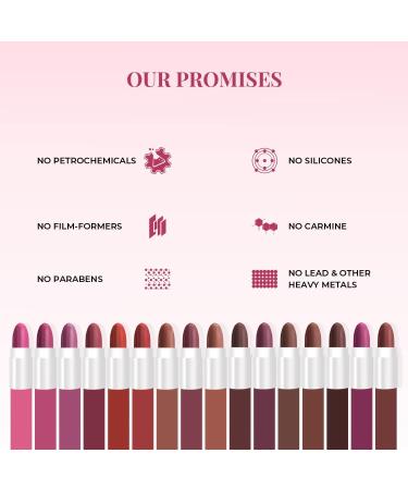 ECH Green Velly Herbs Ayurvedic Creamy Matte Micro Mini Lipstick Kit Lip Hydrating & Moisturizing Lipsticks for Women Suitable All Indian Tones (Pack of 16) - Buy Online on GoSupps.com