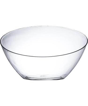 Posh Setting Crystal Clear Disposable Premium Hard Plastic Medium Angled Bowl 5 Pack - 20 OZ Salad Snack & Fruit Bowl - Buy Online on GoSupps.com