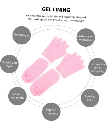 Healeved 6 Pairs Gel Care Kit Hydrating Gloves Socks for Men Moisturizing Mittens Dry Hand Gloves Women Moisturizing Socks Suits for Men Mens Socks Pink Skin Care Set Yarn Spa Miss - Buy Online on GoSupps.com