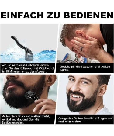 Dermaroller Beard Roller 0.5 mm Needle Roller Beard Roller for Beard Growth Microneedling Roller for Face and Body Needle Roller for Skin and Hair Care for Men and Women - Buy Online on GoSupps.com