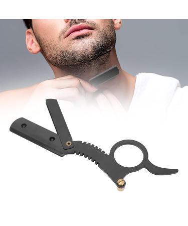 Vintage Stainless Steel Straight Edge Razor | Multifunctional Retro Finger Razor for Barbers & Shaving - Buy Online on GoSupps.com