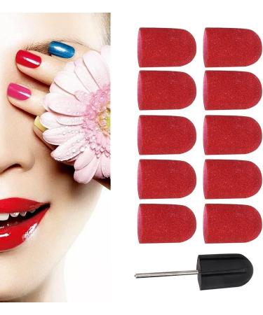 Nail Drill Bits Sanding Bands 16x25mm Professional Nail Sanding Bands with Not Easy To Drop Sand Trimming Nail for Polish Nail Surface Uneven Place(red) - Buy Online on GoSupps.com