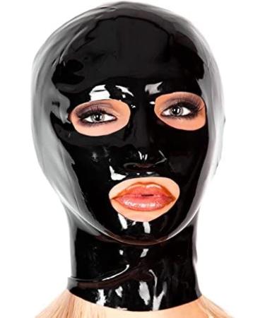 Red Latex Hood with Zipper - Eye Nose & Mouth Holes - 0.6mm Rubber | International Shipping - Buy Online on GoSupps.com