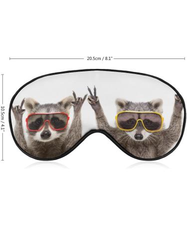 Light-Blocking Sleep Mask for Women | Funny Raccoons Eye Masks | Comfortable & Soft Blindfold with Adjustable Strap for Men - Color-3 - Buy Online on GoSupps.com